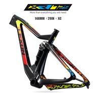 LEXON XR729 Full Carbon XC MTB Frame  29er Full Suspension Trail Bike Boost 12x148mm Hub  Compatible