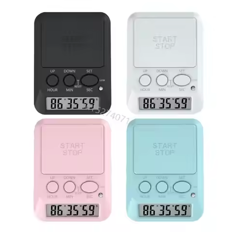Plastic Digital Timer with 9999 Days Countdowns & Loud Alarm Sound for Home Gyms R9CA