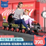 兒童電動車四輪遙控汽車雙人小孩兒童玩具車大人小火車可坐人
