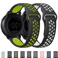 20mm 22mm Silicone Band Dual Color Replacement Bracelet for Samsung Galaxy Watch 4/5 44mm 40mm/3/active 2 Gear S3