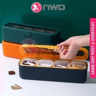 《 REARRANGEABLE 》4 In 1 Condiment Jar Set Detachable Seasoning Box Spices Salt Sugar Storage Contain