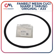 Vanbelt A33 Mesin Cuci Sharp Original ES T 65 MW Series Mitsuboshi Fan Belt Panbel Fanbelt A 33 A-820E