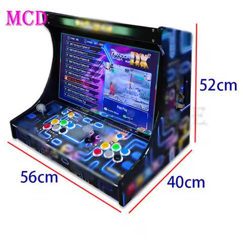 2024 Newest Retro Arcade Wood Cabinet Complete Machine Built-in 26800 Game 22-inch LCD Display Plug
