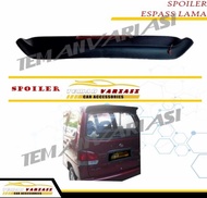 SPOILER SAYAP BELAKANG LAMPU TOPI BELAKANG MOBIL DAIHATSU ESPAS ESPASS LAMA FIBER