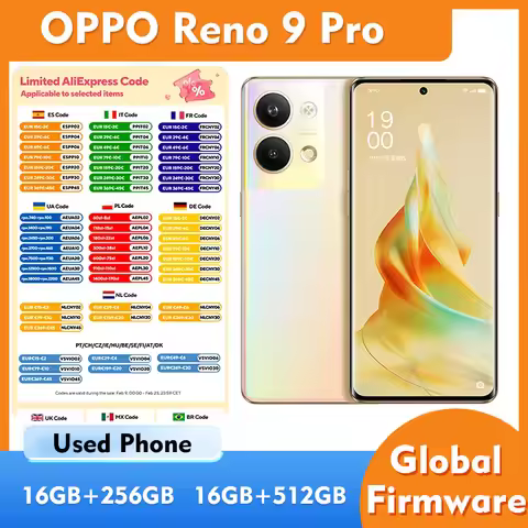 OPPO Reno9 Pro 5g SmartPhone CPU Dimensity 8100 Max Screen 6.7-Inches 50MP Camera Android Used Phone