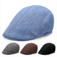 【7】Mens Newsboy Hat Classic Flat Cap for Driving Duckbill Cap Casual flat cap