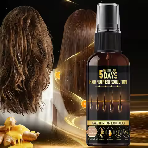 Biotin & Caffeine Hair Care Oil - Rosemary, Turmeric Infused, 5 Days Hair Nutrient Solution for Thic