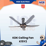 KDK K15Y2 V-Touch Kipas Siling (150cm/60″) AC Ceiling Fan 5 Blade Remote Kipas Siling