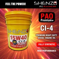 (Sabah/Sarawak) Shenzo Racing 0il 15W40 / 20W50 (20 Liters) FULLY SYNTHETIC CI4 DIESEL ENGINE 0IL 15