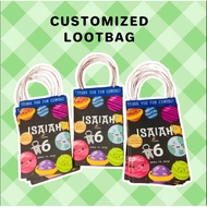 Customized Lootbags for any occassions back to back print Small 4.2 L x 2 W x 6.8 H