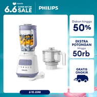 [EXTRA DISKON 50K] Philips Blender 5000 Series HR2221/00- Jar Plastik 2 L - Aksesoris Multifungsi -Dry Mill- Problend Crush Technology - Mudah dibersihkan - Lavender