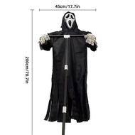 Horrible Hanging Ghost Ghost Robe Scary Scarecrow Scream Ghost Costume Props Halloween Decoration Ou