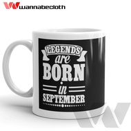 Birthday Mug Glass Birthday Gift September Legends Are Born In September 2