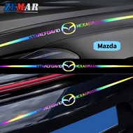 1Pc Mazda Car Logo Sticker Laser Reflective Colorful Car Accessories Sticker For 2 3 CX5 CX30 CX8 CX3 Mazda2 6 5 CX9 BT50