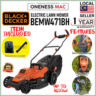 BLACK & DECKER ELECTRIC LAWN MOWER 1600W / 38CM / 10MTS CABLE BEMW471BH