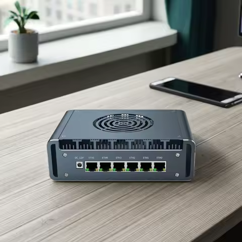 6xI226-V 2.5G I7 1365U 1265U I5 I3 N100 Firewall Router Mini PC DDR5 2xM.2 NVMe Industrial Computer 