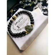 💯Ready Stock‼️ Genuine Batu moldavite with tektite bracelet 6mm 天然捷克陨石 黑陨石 6mm 手链 meteorite citrine 