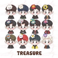 Totebag Treasure Truz Chibi Fanart Lucu Kpop Korea String Bag Kanvas Tas Serut Wanita Aestehtic