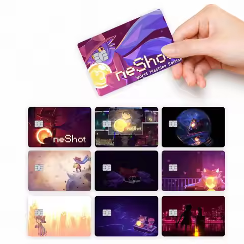 Game Niko Oneshot 4pcs Credit Card Skin Stickers Suitable for Bank Debit Subway Bus Transit Pass Dec