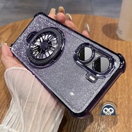 Luxury Glitter Gyroscope Bracket Phone Case For OPPO A58 A58X A57 A57E A57S A56 A55 A54S A53 A53S A3