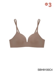 Sabina เสื้อชั้นใน Invisible Wire (ไม่มีโครง) Seamless Fit รุ่น Soft Doomm รหัส SBH9100