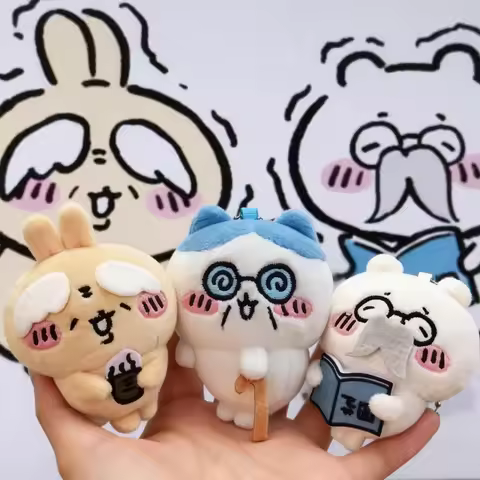 Cartoon Anime Keychain Funny Plush Key Holder Backpack Hanging Pendant Birthday Gift Bag Hanging Acc