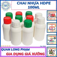 Chai Nhựa HDPE 100ml ❤️ Giá Sỉ Tận Xưởng ❤️ Combo Chai Loại Dày Bền Nhựa HDPE 100ml - Nắp Trắng + S