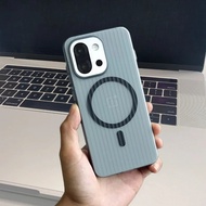Case For OnePlus 15 Case Magnetic Matte Transparent Luggage Stripe Slim Cover For OnePlus 15 5G OneP