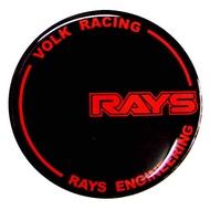 2 Pieces 57mm. RAYS Racing Ray sticker Resin rasin 57 mm. (5.7 cm.)