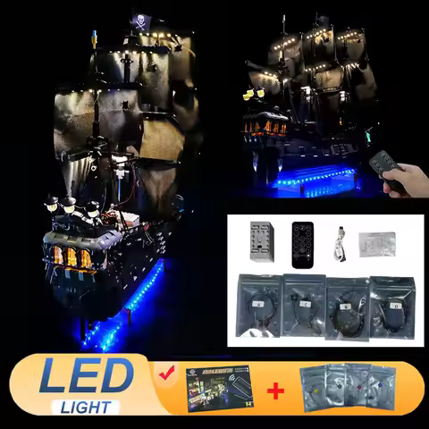 LED Light Kit For LEGO Captain Jack Sparrow's Pirate Ship 10365 Christmas Gift (Not Include Building