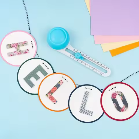 360 Adjustable Circle Paper Circle Cutter with 3 Blades Rotary Round Paper Circle Cutting Tool-Cuts