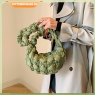 [joytownonline.sg] Women Dumpling Shoulder Bag Ruched Dumpling Bag Clutch Purse Crossbody Bag