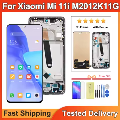 100% Tested Screen For Xiaomi Mi 11i M2012K11G LCD Display Touch Screen Digitizer Panel Assembly For