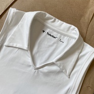 เสื้อกั๊กสปอร์ตคอโปโล OAKHUE TNA สำหรับผู้หญิง ทรงสลิมฟิต วัสดุยูนิฟอร์ม ทรงสั้น สำหรับเล่นเทนนิส โย