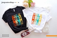 Made In 1983 Limited Edition Birthday Tee, Retro Style, 40th Birthday for Women, Vintage 1983 T-Shir