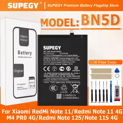 New High Quality BN5D Battery For Xiaomi RedMi Note 11/Note 11S 4G/M4 PRO 4G/Redmi Note 12S/Redmi No