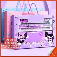 𝐆𝐋𝐈𝐓𝐓𝐄𝐑 𝐆𝐑𝐎𝐕𝐄 6 In 1 Cute Cartoon Kids Stationery Set Pencil Box Ruler Eraser Set Alat Tulis 文具套装