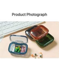 Portable Mini Medicine Box. Small Size, With Three Compartments For Morning, Noon And Evening Medica