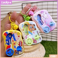 GANTUNGAN Cartoon Car Keychain Toy Keychain Cartoon Toy Keychain Unique Car Keychain Cartoon Toy