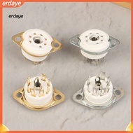 [erdaye]  6j1 Tube Socket Vacuum Tube Socket 2pcs 7-pin Ceramic Tube Socket Gzc7-f Golden Plated Vac