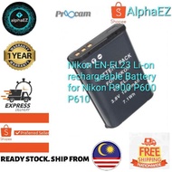 Proocam Nikon EN-EL23 Li-on rechargeable Battery for Nikon P900 P600 P610