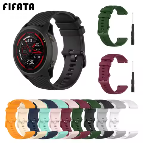 FIFATA Watch Band For Garmin Forerunner 745 Silicone Replacement Watchstrap For Garmin 745 Bracelet 