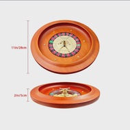 Free shipping Eleven inches Solid Wood Russian Wooden Roulette Wheel Entertainment Party Table Game 