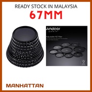 [ MANHATTAN ] [ Local Ready Stock ] Andoer 67mm ND Fader Neutral Density Adjustable ND2 to ND400 Var