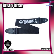 strap gitar bass akustik elektrik bordir | tali gitar bass yamaha gibson fender ibanez PREMIUM