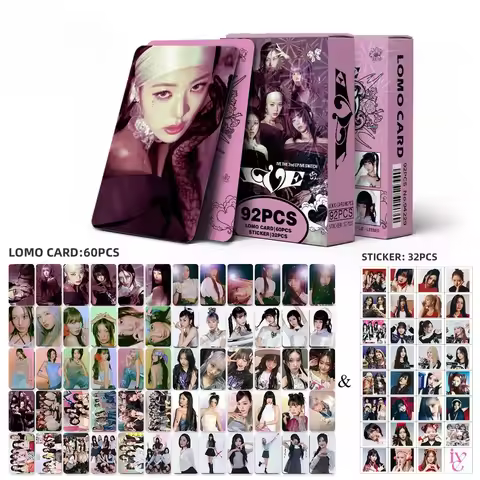 92PCS Girl Group IVE New Album MINE Anyou Genuine Gold Autumn Lomo Cards Kpop Photo Album Photocard 