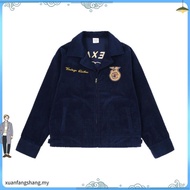 Work Jacket Corduroy (Boxy fit), Flagofskull Official -Navy blue (FFA Jacket)