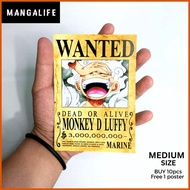 ➸ ╲ ⚠️ MangaLife One Piece Wanted  Poster Latest / Yonko A6 Size Wall Decoration Art ( Medium )