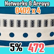 10pcs Chip resistor Networks and Arrays SMD 472 4K7 5% 4.7Kohm 4.7K ohm 4.7 Khom 4.7Kohm 4.7K ohm 4.