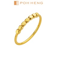 Poh Heng Jewellery 22K Freestyle Beaded Ring in Yellow Gold [Price by weight]